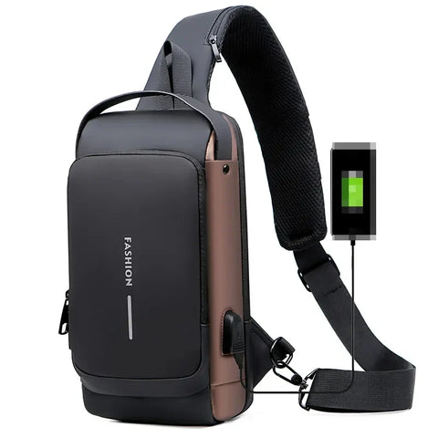 Anti-Theft Sling Bag with USB Charging Port & Adjustable Straps